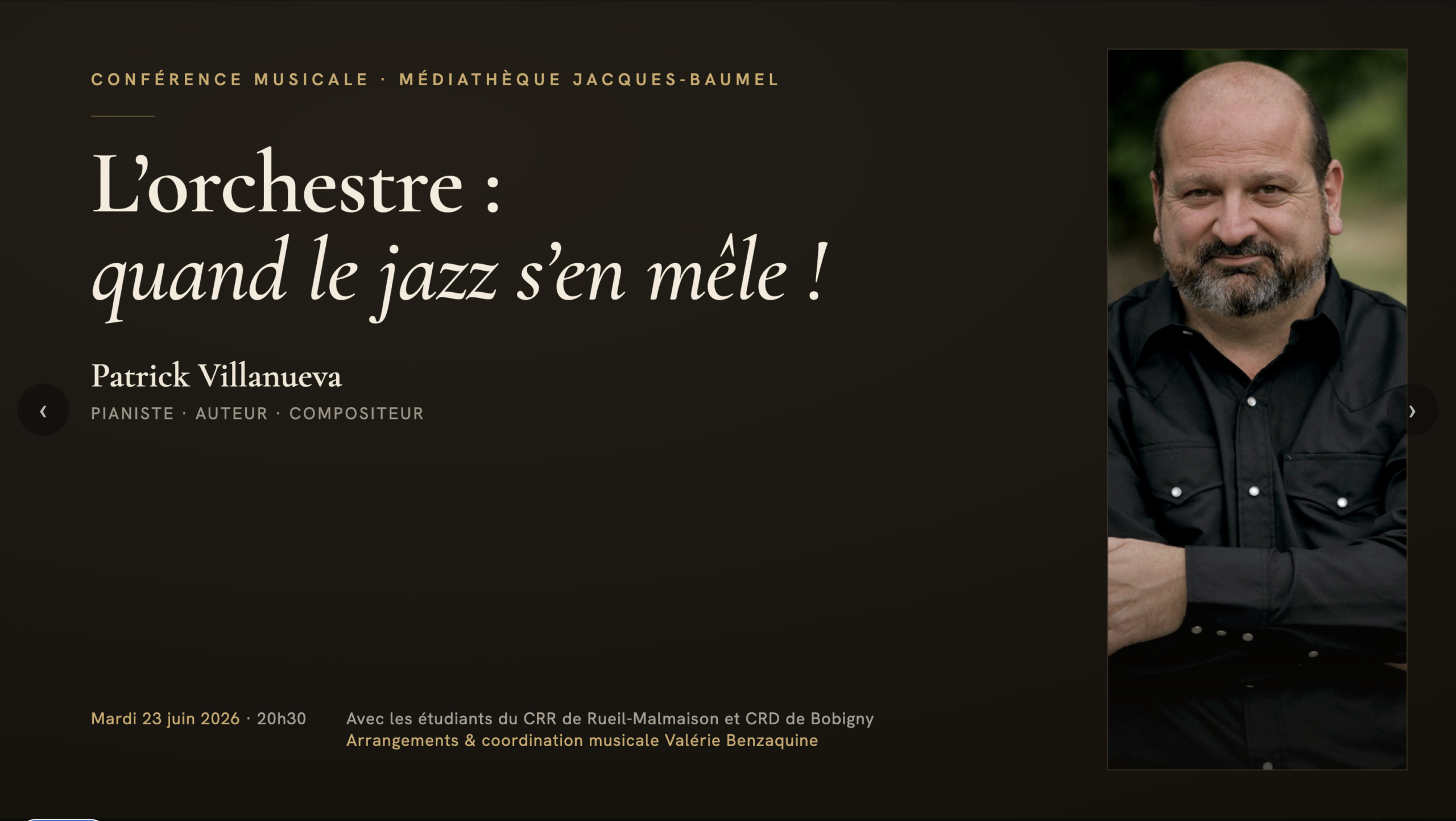 Featured image for “Conférence : « L’orchestre, quand le jazz s’en mêle ! »”